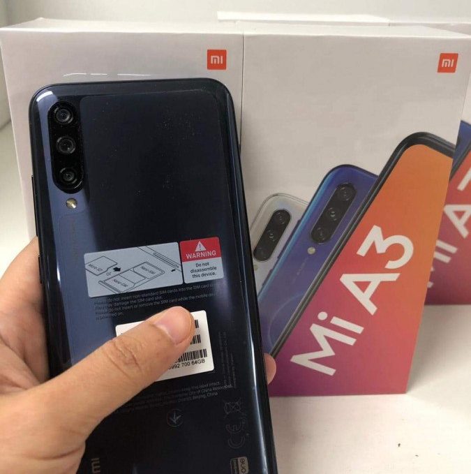 MI A3 with 48 MP Triple camera Live image and Specification Leak 