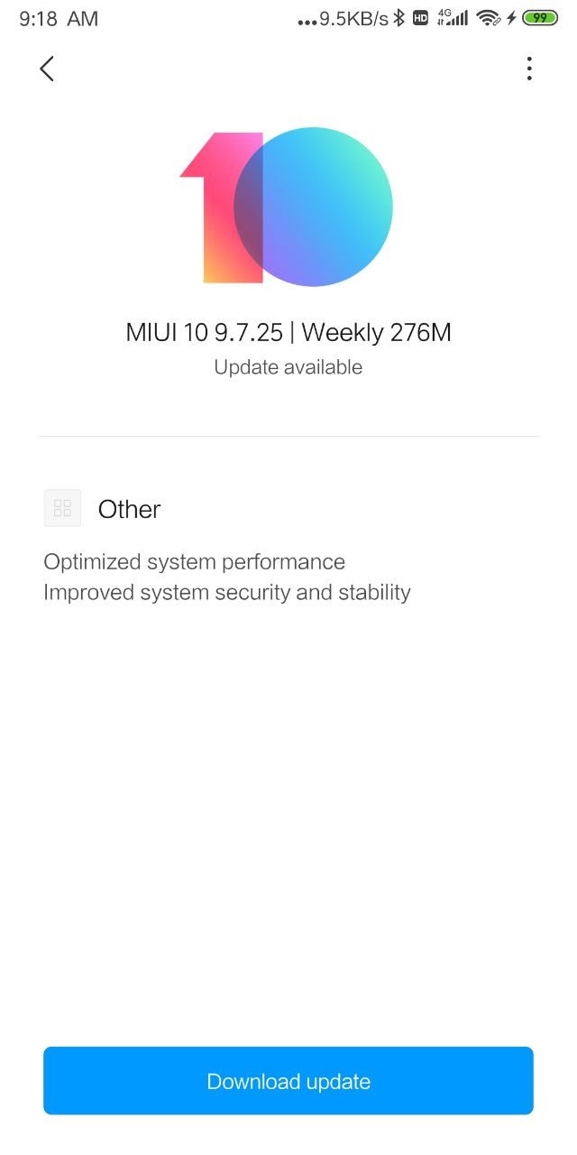 MIUI 10 9.7.25 Beta Update For Redmi Note 5 Pro Download, Redmi Note 5 Pro Latest Beta Update MIUI 10 9.7.25