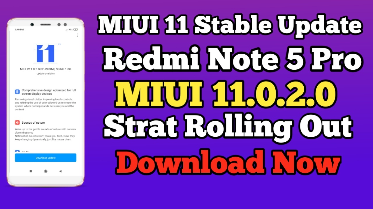 MIUI 11.0.2.0 Stable Update Note 5 Pro Download
